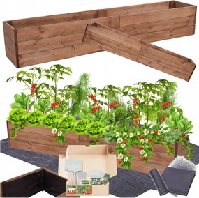 Magasított ágyás zöldséges fa virágtartó impregnáló 27x240x30