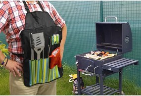 7 db-os grillező eszköz készlet köténnyel - Cattara