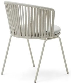 Fehér fém kerti szék Saconca – Kave Home