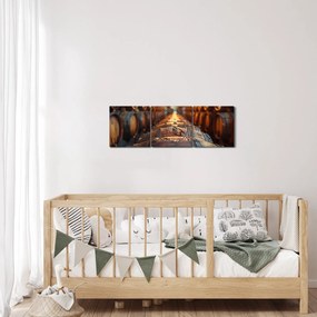 Kép - Borospince (órával) (90x30 cm)