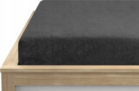 Textilomanie Exkluzív frottír lepedő sötétszürke 180 x 200 cm