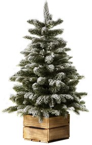 Karácsonyfa fa virágcserépben, 52 x 65 cm
