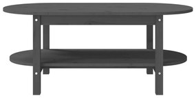 Szürke tömör fenyőfa dohányzóasztal 110 x 55 x 45 cm