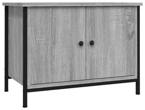 szürke sonoma színű szerelt fa TV-szekrény ajtókkal 60x35x45 cm