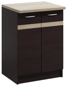Konyhai Alsószekrény Sötét Sonoma Színben. LIVIA LV-11/D 60