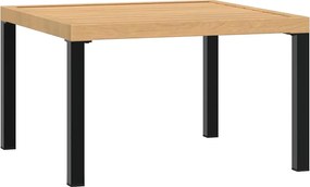 vidaXL fekete alumínium kerti dohányzóasztal 65 x 65 x 40 cm