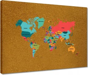 Festmények 40x30 Világtérkép lengyelül