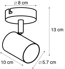 Okos spotlámpa fekete, WiFi GU10 állítható - Jeana