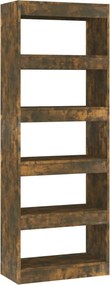 vidaXL füstös tölgy színű fa könyvszekrény/térelválasztó 60x30x166 cm
