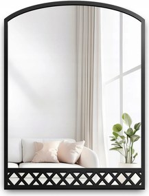 Loft tükör sprotnikkal fekete mdf keretben Bruno 120x220