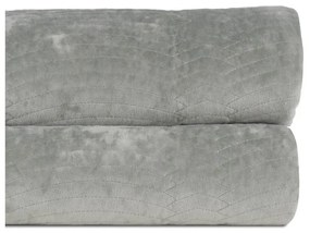 Szürkészöld bársony steppelt ágytakaró 230x260 cm – Ixia