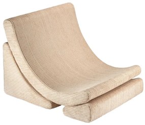 Világosbarna kordbársony gyerek fotel Moon – Wigiwama