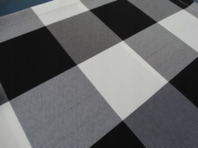 Mg Abrosz Kockás 10x10 fehér/fekete 100x200 varrott