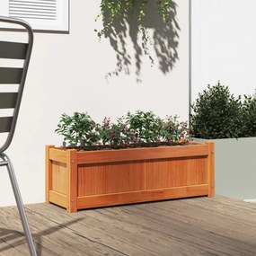 viaszbarna tömör fenyőfa kerti virágláda 90 x 31 x 31 cm
