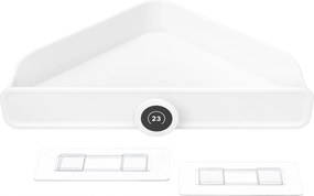 Fürdőszobai sarokpolc 30×24×5 cm fúrás nélkül 3M vízálló