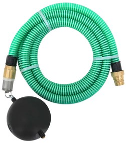 Zöld PVC szívótömlő sárgaréz csatlakozókkal 1,1&quot; 3 m