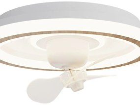 Fehér LED mennyezeti lámpa távirányítóval, ventilátorral Alan Move – SULION