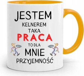 Pincérnek Sárga Bögre Az Ilyen Munka Öröm A fényképes nyomtatással