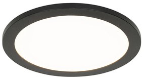 Modern mennyezeti lámpa fekete 30 cm IP44 LED-del - Steve