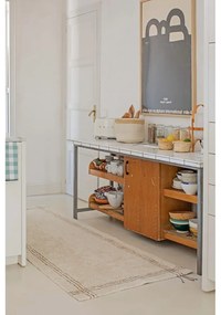 Krémszínű mosható kézi szövésű pamut futószőnyeg 80x230 cm Cuisine Natural – Lorena Canals