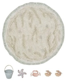 Bézs pamut gyerek játszószőnyeg ø120 cm Island – Lorena Canals