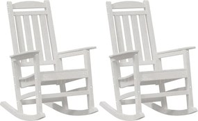 vidaXL Hintaszék 2 pcs Fehér 92 x 70 x 108 cm Polietilén