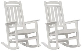 vidaXL Hintaszék 2 pcs Fehér 92 x 70 x 108 cm Polietilén