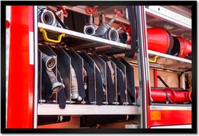 Poszterek keretben 60x40 Tűzoltó tömlők Kocsi