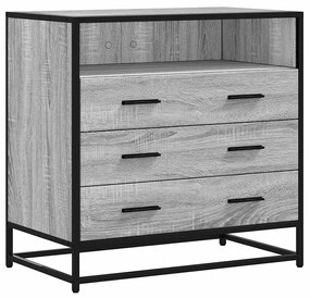 vidaXL szürke sonoma színű szerelt fa fiókos szekrény 70x41x70 cm