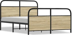 vidaXL ágykeret matrac nélkül 120x190 cm sonoma tölgyfa műfa