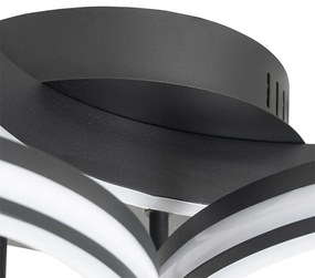 Mennyezeti lámpa fekete, beépített LED, 3 fokozatú fényerő-szabályozás, 3 lámpás - Navara