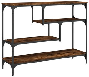 füstös tölgy színű szerelt fa tálalóasztal 100x30x75 cm