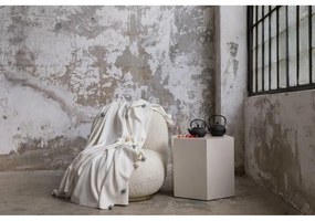 Krémszínű fleece ágytakaró 150x200 cm Pom Pom – Mijolnir