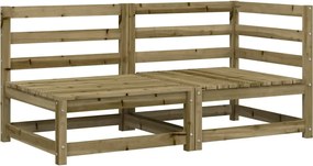 vidaXL kétszemélyes impregnált fenyőfa kerti kanapé