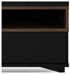 Fekete TV-állvány 156x48x48 cm Roomers – Tvilum