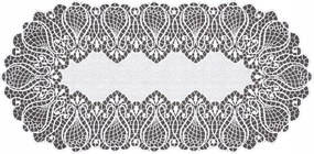 Mg 248761 Szalvéta futófelület Ovális jacquard 40x80 Fehér lengyel