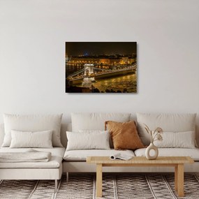 Éjszakai város képe (üvegen) (70x50 cm)