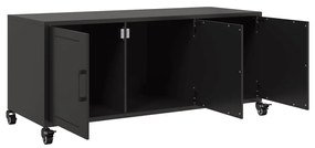 fekete acél TV-szekrény 100,5 x 39 x 43,5 cm