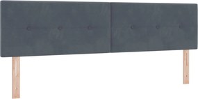 vidaXL LED ágytámla LED -es lámpákkal Szürke 180 cm Poliészter