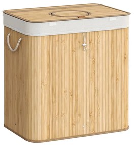 Bambusz szennyestartó kivehető hálóval