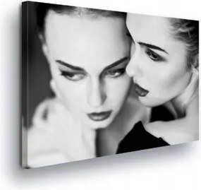 Vászonkép 80x60 Portré fekete-fehér arc nő intimitás érzelmek fény