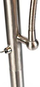 Okos állólámpa acélból szürke árnyékolóval, Wifi A60 és E14 - Retro