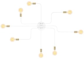 Felületre szerelhető csillár TRUVA 8xE27/40W/230V fehér/arany