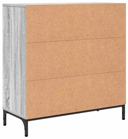 Széf fiókkal Szürke sonoma 79.5 x 33 x 82 cm Faanyag