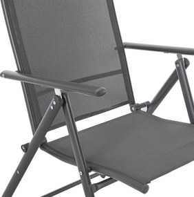 Összecsukható kerti szék Calena 2 db antracit állítható