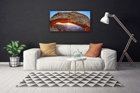 Vászonkép nyomtatás Sun Rock-táj 140x70 cm