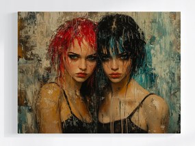 Poszter Lány Portré Cyberpunk Grunge Noir 100x75