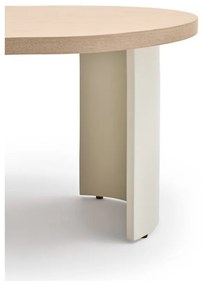 Fehér dohányzóasztal kőrisfa dekorral 120x50 cm Nori - Teulat