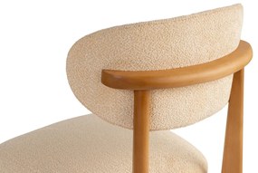 Lionte Beige and Dark Oak étkezőszék szett, 2 db