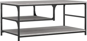 vidaXL szürke sonoma színű szerelt fa dohányzóasztal 90 x 49 x 40 cm